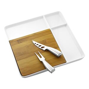 And-Living Square Cheese Server Set with Fork and Knife And-Living Square Cheese Server Set with Fork and Knife